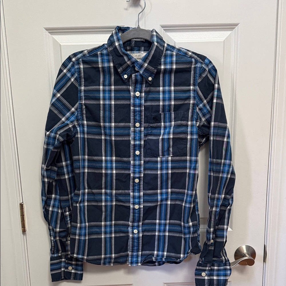 Abercrombie & Fitch Blue and White Checkered Shirt